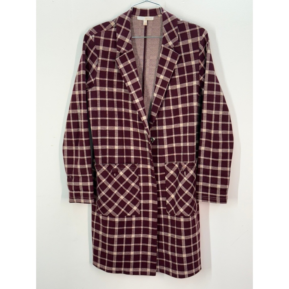 Plaid shacket Medium Harlyn‎ light weight blazer long